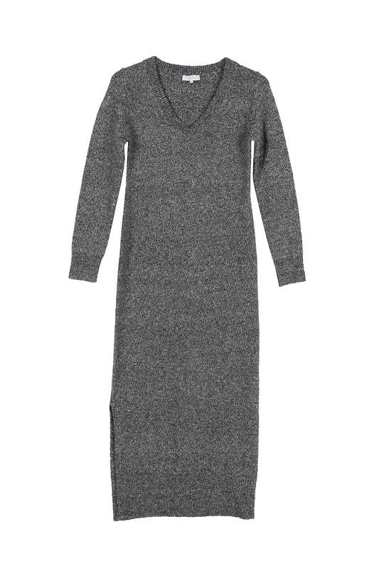Lilou V-Neck Sweater Maxi Dress | Casual Chic Boutique