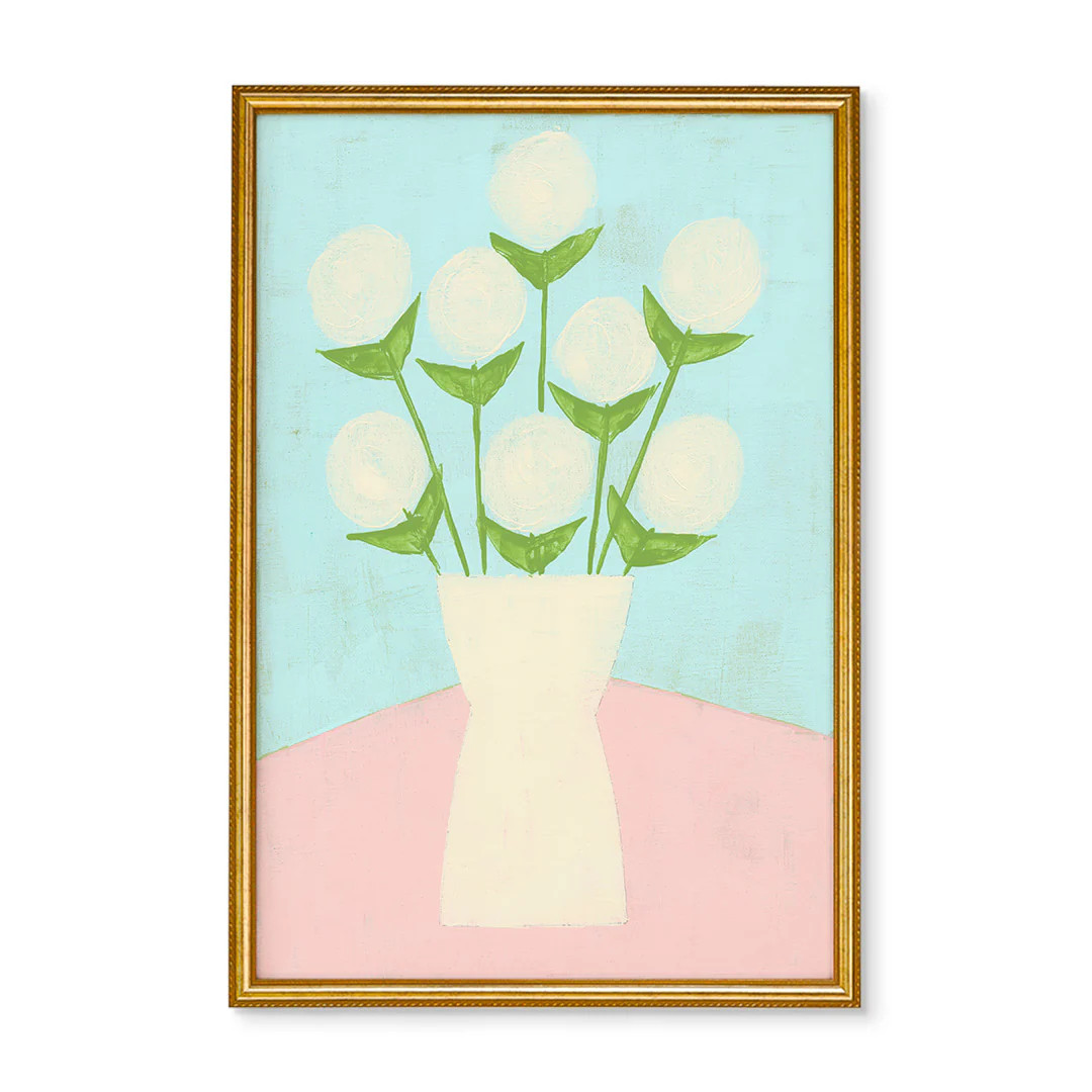 White Roses for You by Love Katie Darling Painted Art Prints | Urban Garden Prints