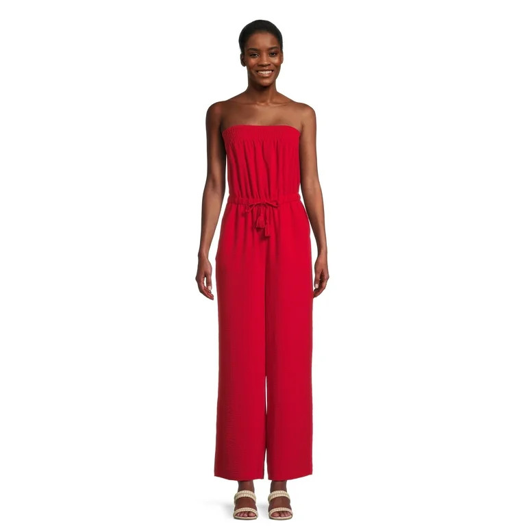 No Boundaries Juniors’ Tube Jumpsuit, 29” Inseam, Sizes XS-XXXL | Walmart (US)