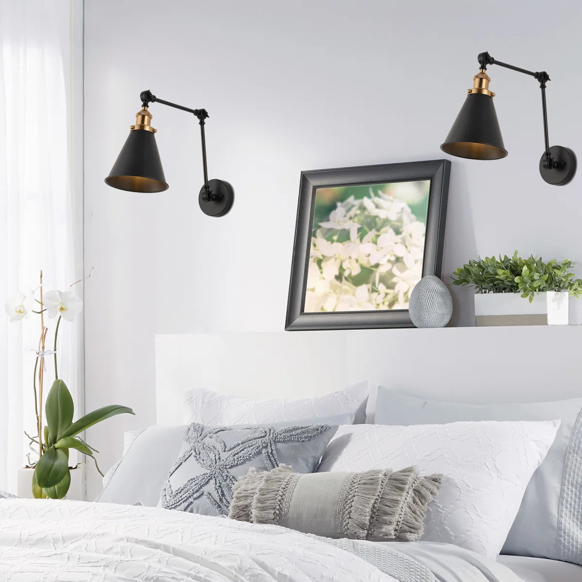 Anabiya Iron Swing Arm Sconce (Set of 2) | Wayfair North America