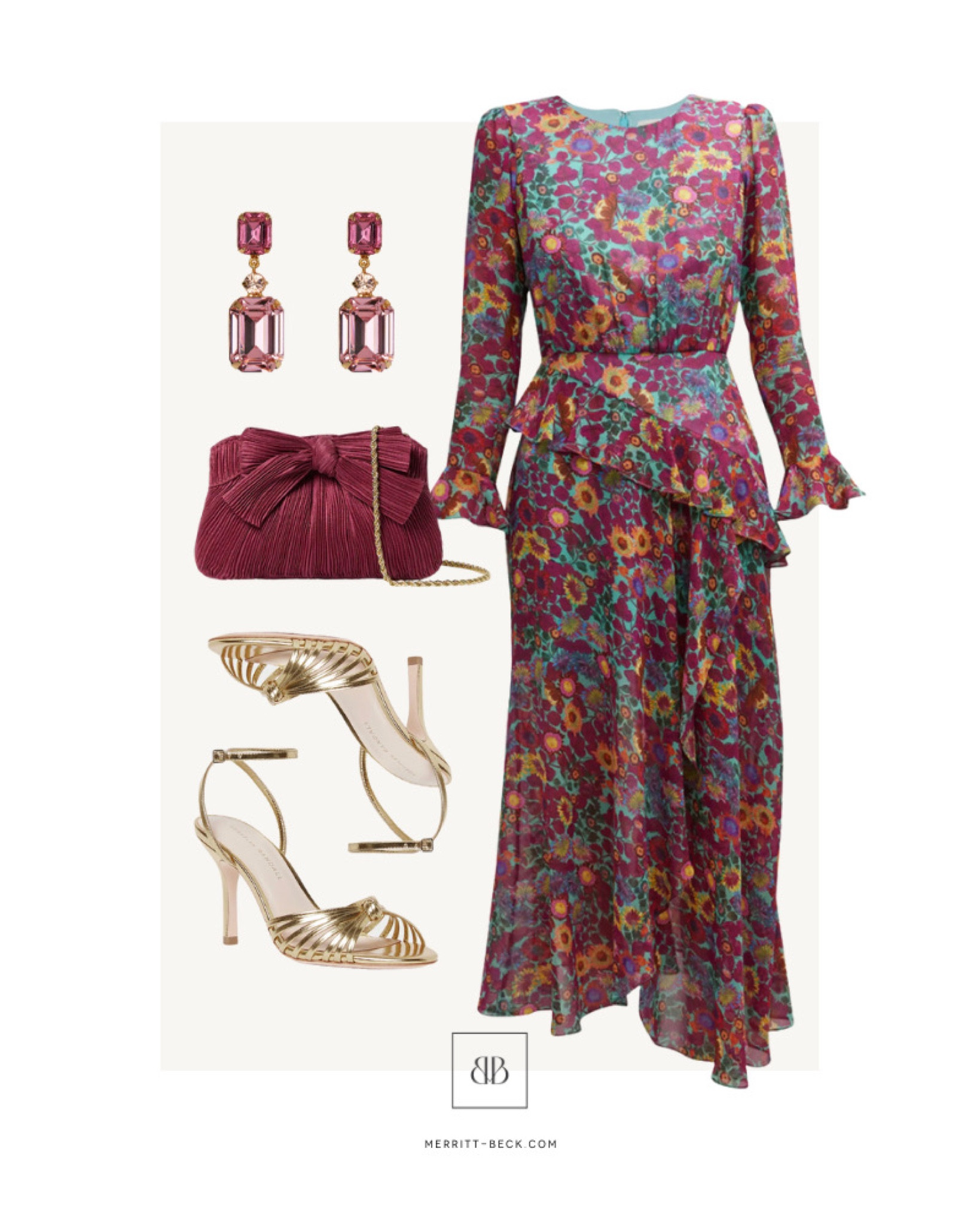 This printed number is PERFECT for a fall wedding! Shop this outfit by following @merrittbeck in the LTK app ✨ 

#LTKwedding #LTKitbag #LTKparties