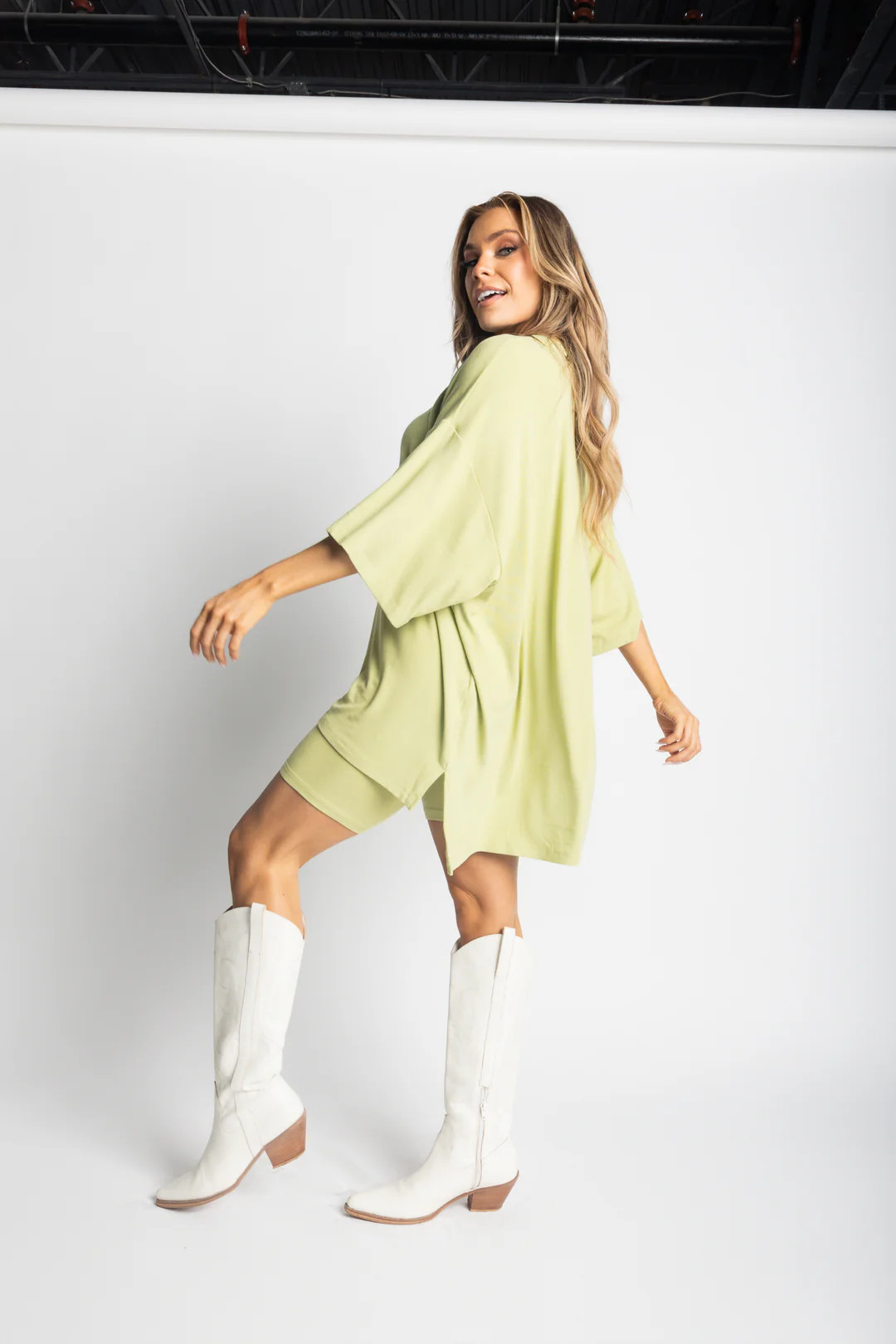 Day Dreamer Ribbed Biker Set - Matcha | WKNDchasers