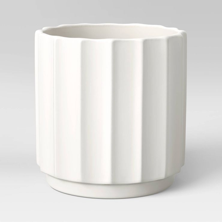 Outdoor Geared Ceramic Planter White - Project 62™ | Target