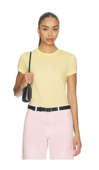 FRAME The Vintage Baby Tee in Lemon. - size XS | Revolve Clothing (Global)