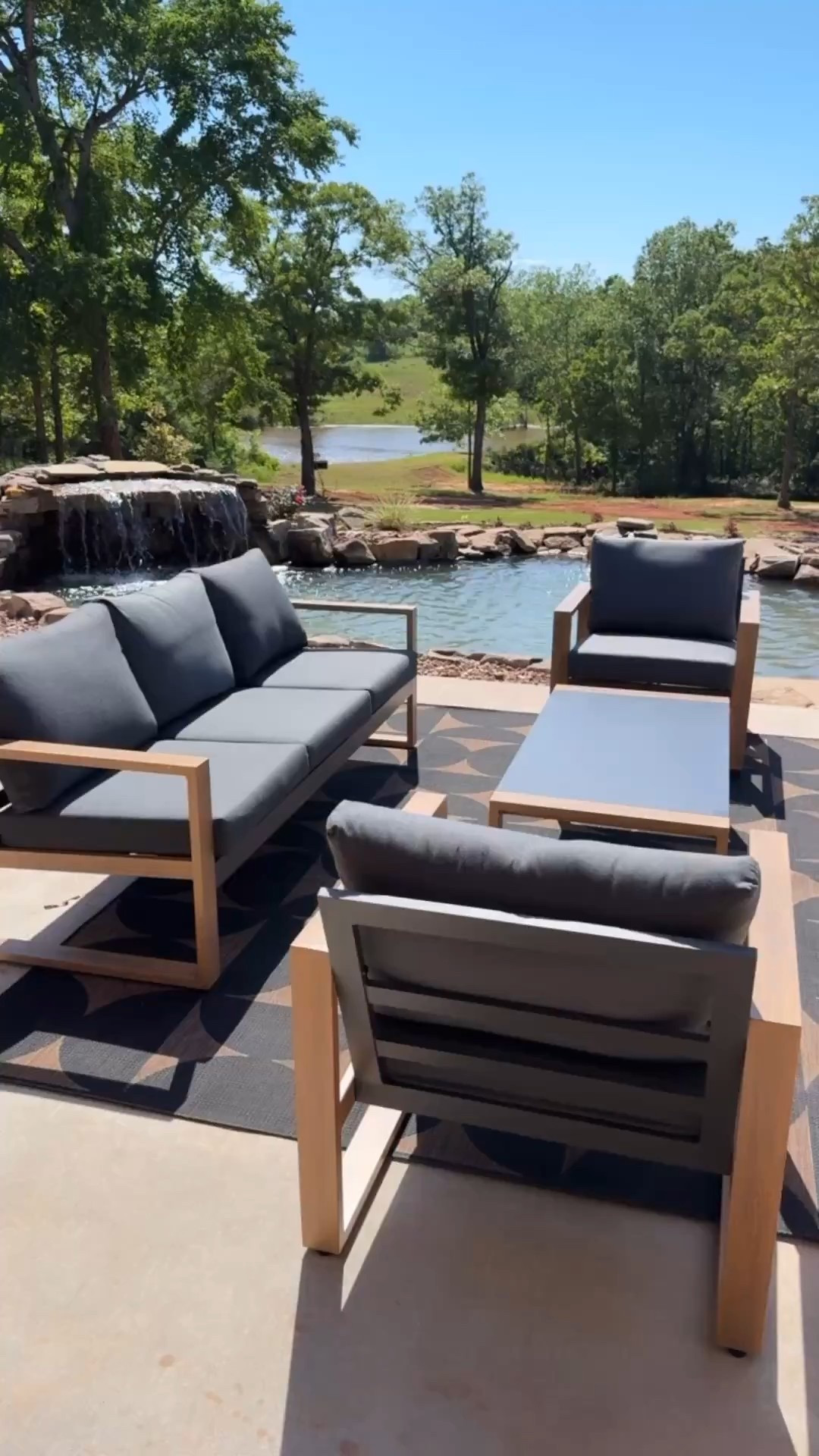 Loving my new @wayfair outdoor set and it is a great price! I also linked the rug (I bought an 8x10).

#LTKHome #LTKSaleAlert