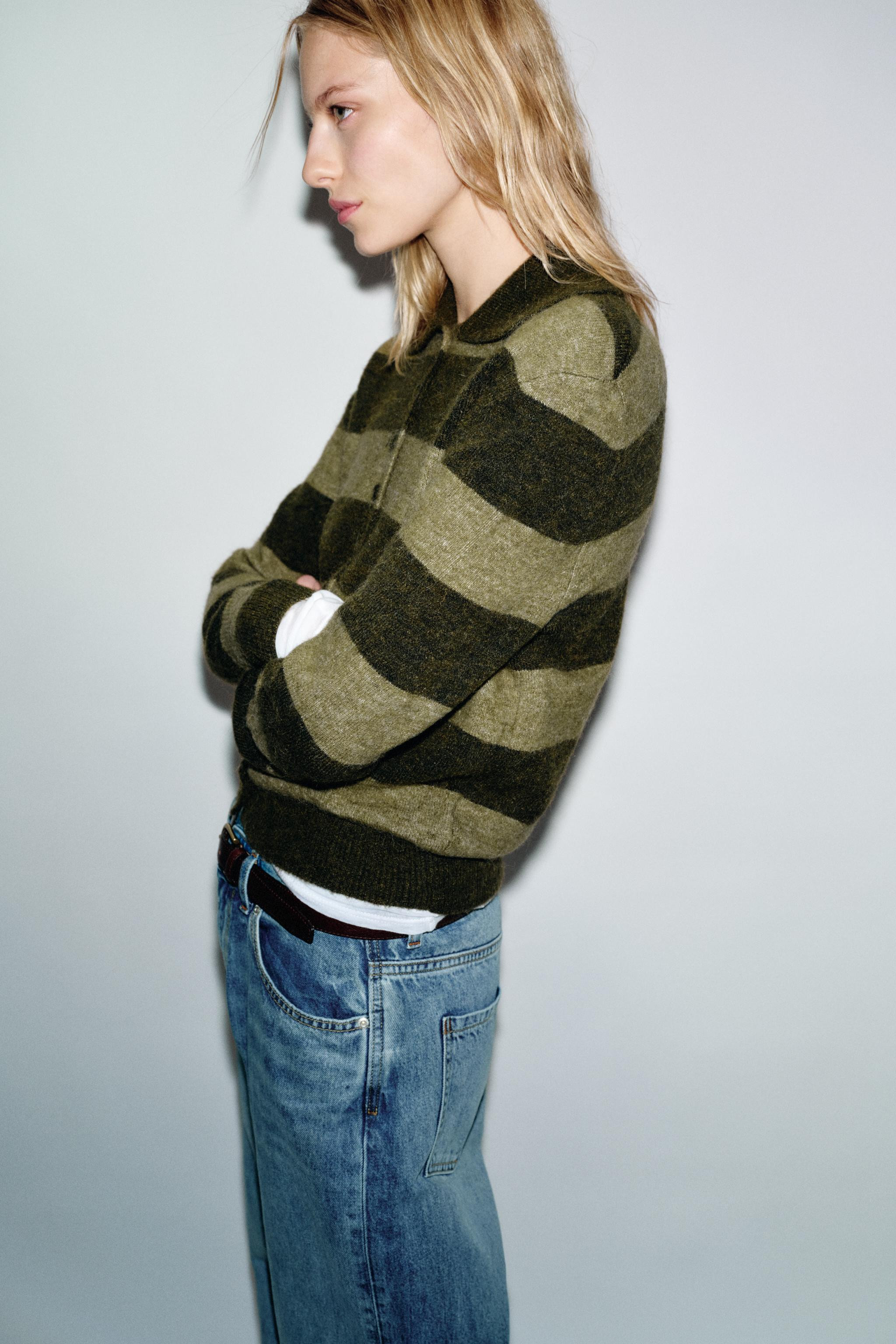 STRIPED KNIT CARDIGAN | Zara US