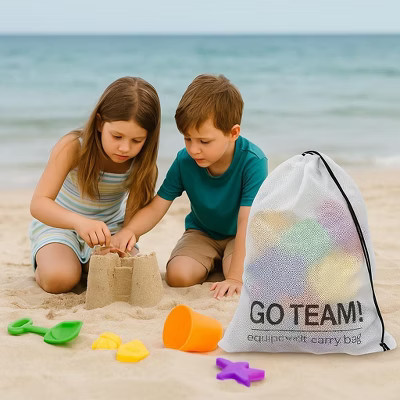 Mesh Beach Carry Bag – Multi-Purpose Drawstring Beach Storage (Sand Toys, Swim Gear, Pool & Outdoor Equipment) | Target