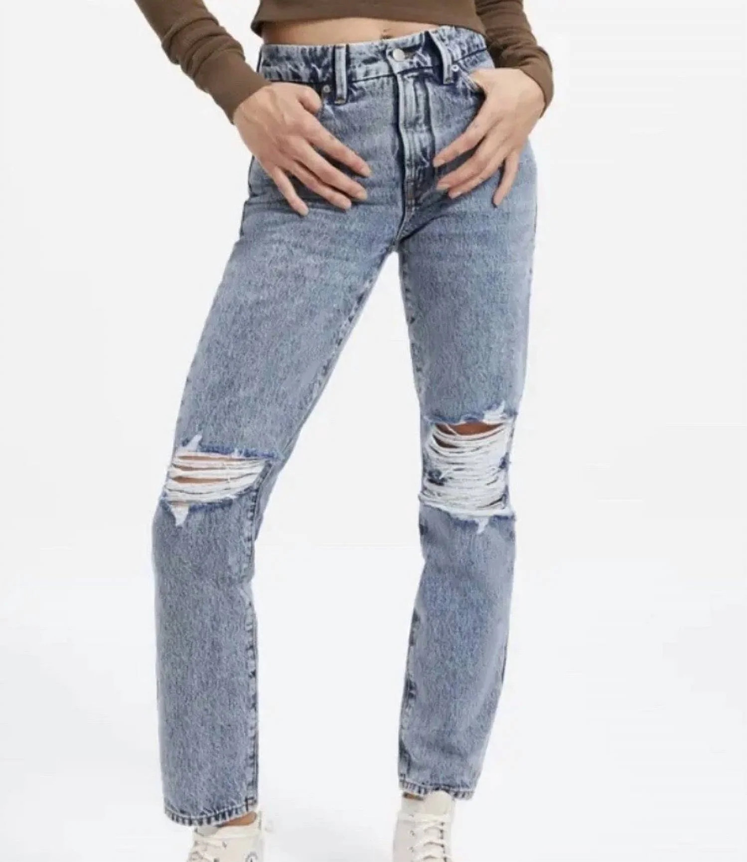 Good Classic Denim Distressed Jeans In Indigo036 | Shop Simon