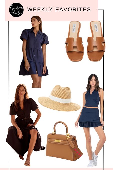 Weekly faves👒Brochu walker dresses, golf outfit and hat I wore to liv golf, Steve Madden leather H sandals and Lily and bean hettie crossbody 

#LTKFindsUnder100 #LTKStyleTip #LTKOver40