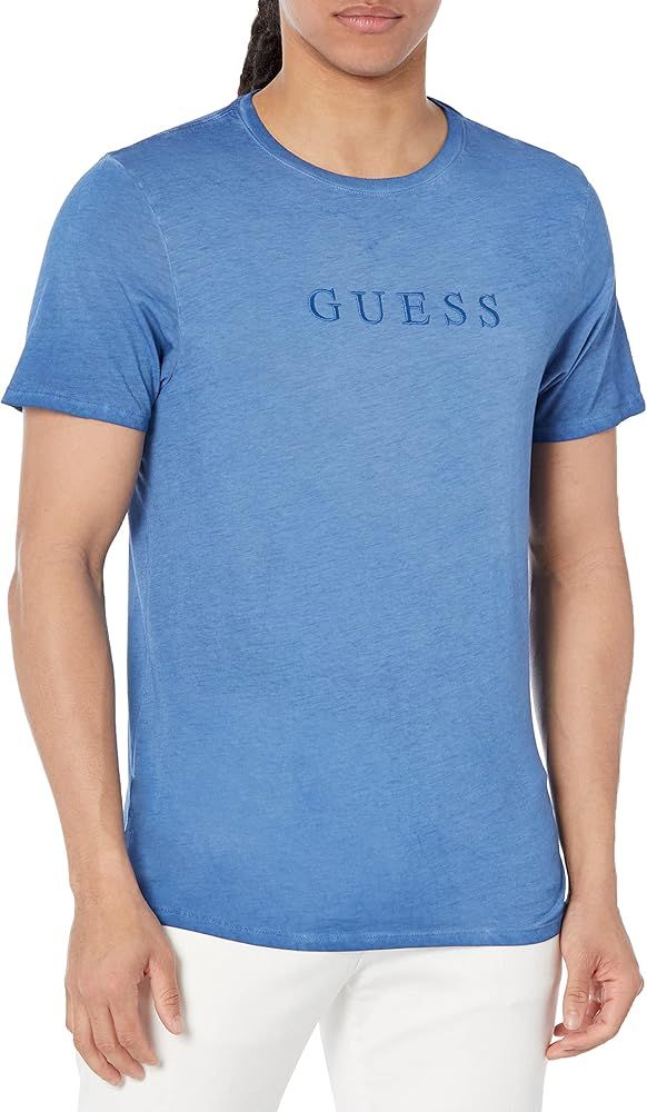 GUESS Men's Washed Pima Logo Tee | Amazon (US)