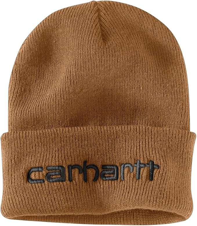 Carhartt Men's Knit Insulated Logo Graphic Cuffed Beanie | Amazon (US)