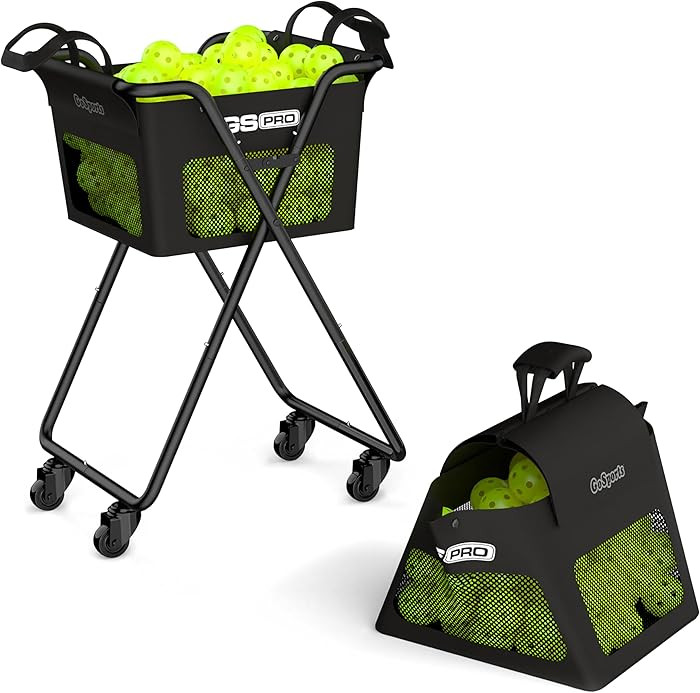 GoSports Ball Caddy with Wheels - Portable Cart Holds 140 Pickleballs or 175 Tennis Balls | Amazon (US)