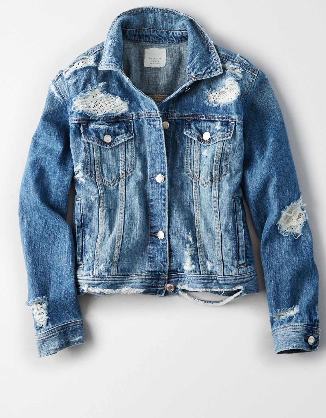 AE Mended Classic Denim Jacket | American Eagle Outfitters (US & CA)