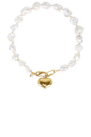 8 Other Reasons Pearl Chunky Heart Necklace in Gold from Revolve.com | Revolve Clothing (Global)