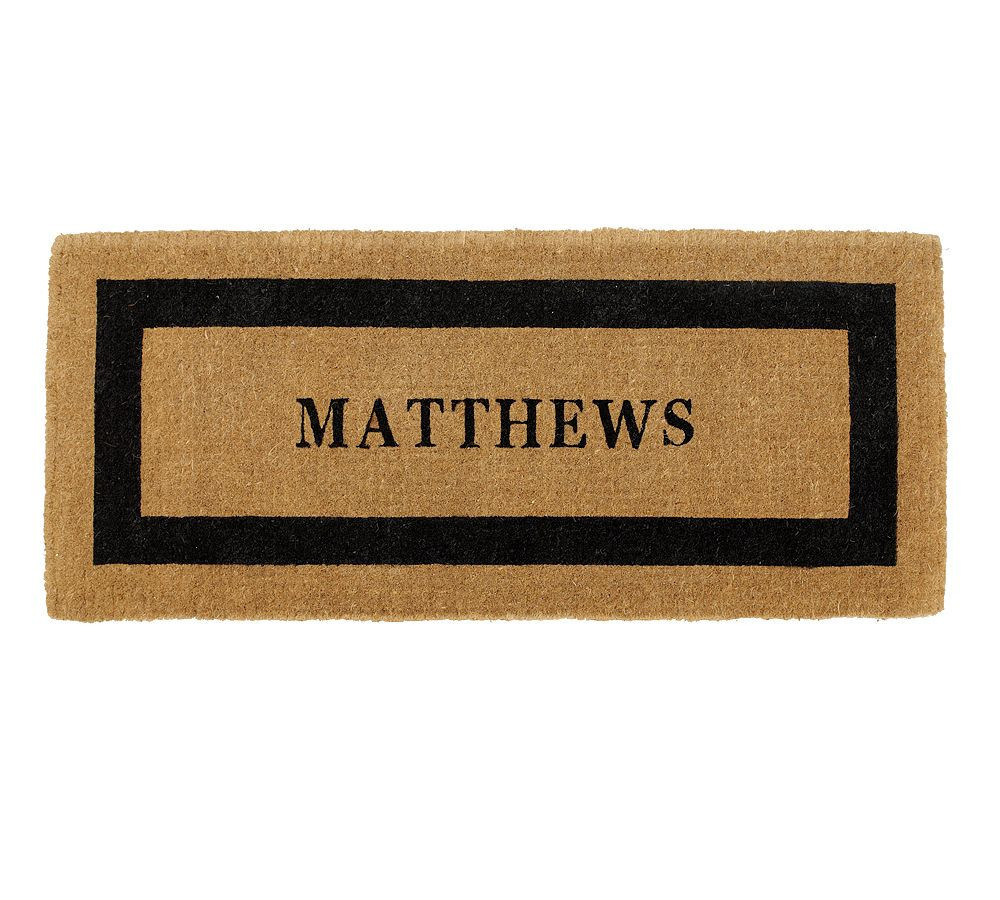 Personalized Framed Doormat, 24 x 57", Black | Pottery Barn (US)
