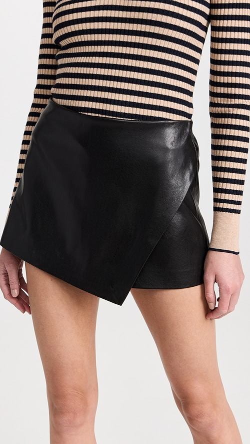 Lilia Faux Leather Skort | Shopbop