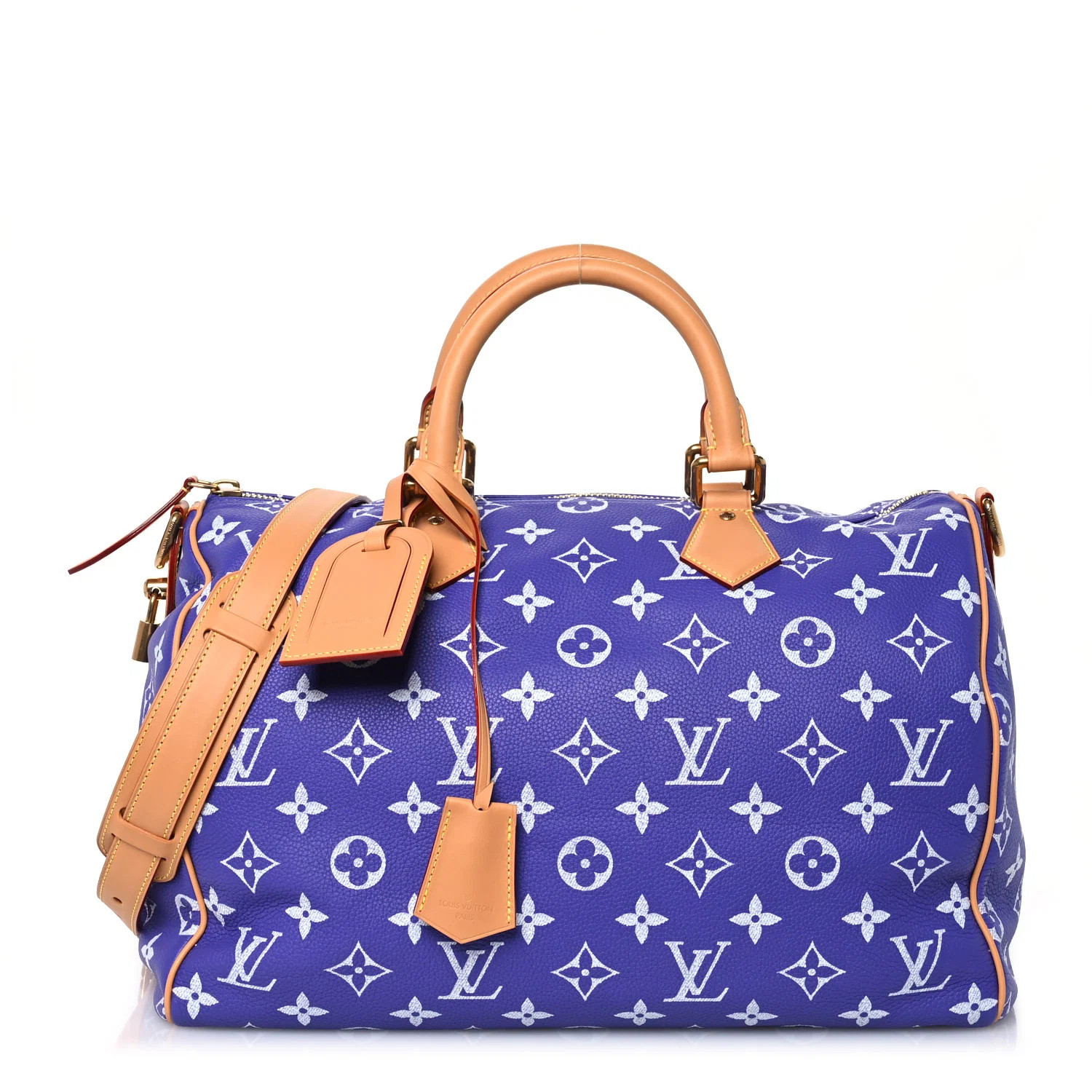 Calfskin Monogram Speedy P9 Bandouliere 40 Amethyst | FASHIONPHILE (US)