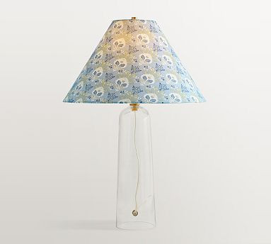 Marlo Clear Glass Table Lamp with Kravet Shade (26") | Pottery Barn (US)