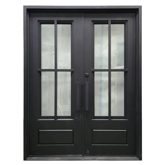 TIffany Modern 4-Lite Prehung Double Door | Walmart (US)