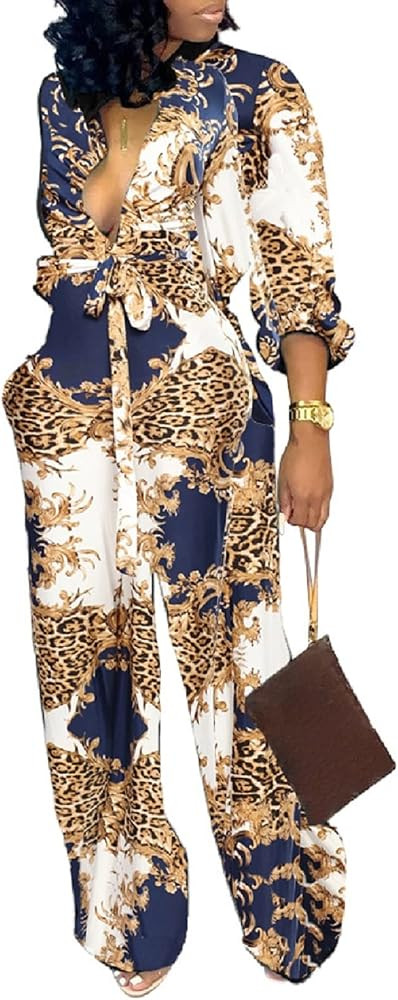 SxClub Formal Jumpsuits for Women Dressy Long Straight Pants with Pockets | Amazon (US)