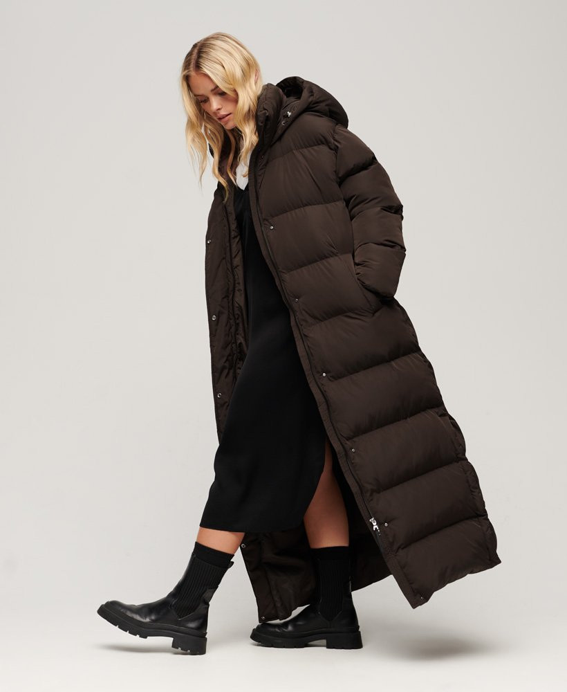Maxi Hooded Puffer Coat | Superdry (UK)