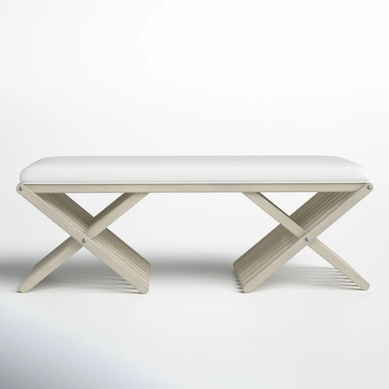 Trevor Linen Blend Upholstered Bench | Wayfair North America
