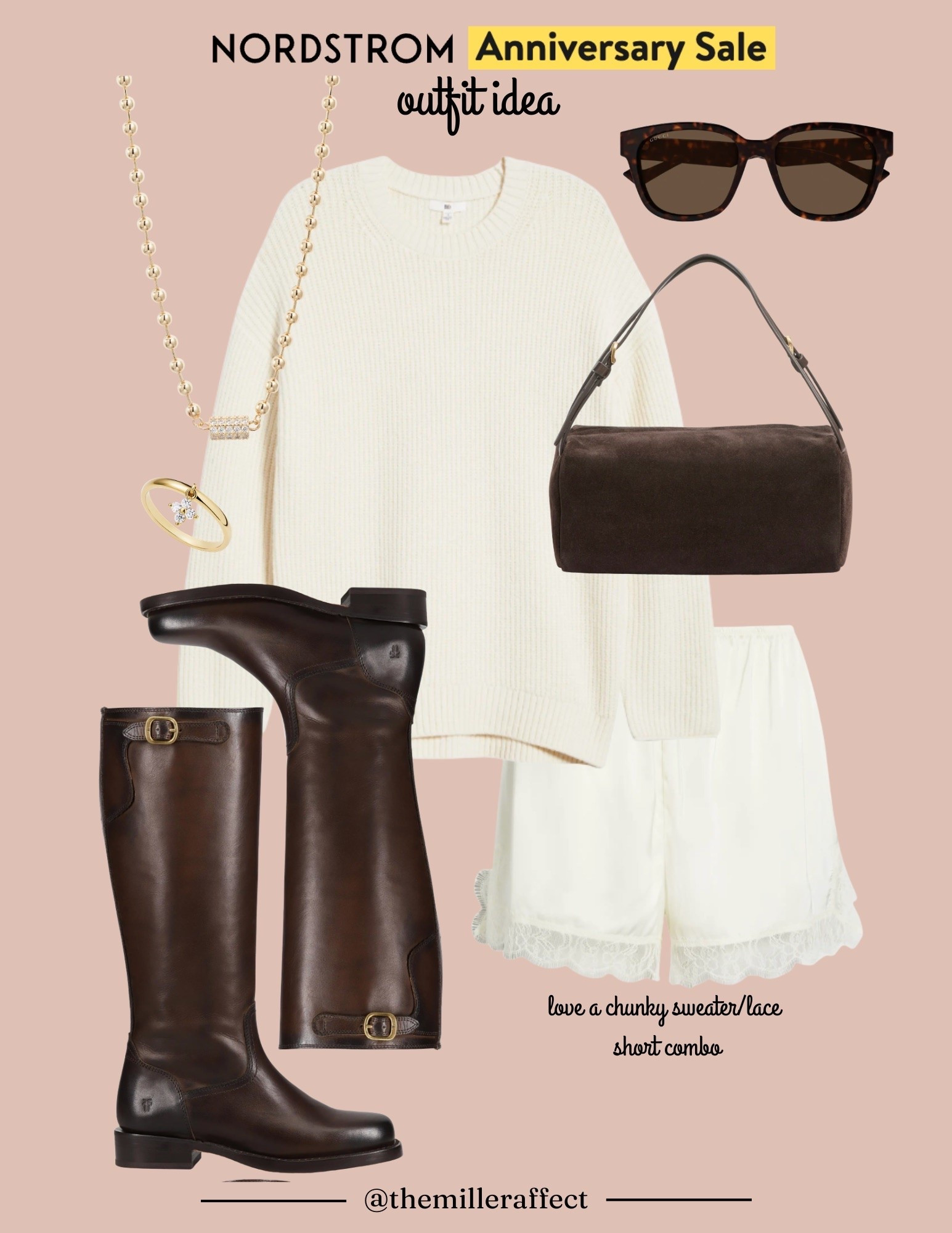 The Nordstrom anniversary sale is here and I love this outfit idea for women! Satin lace shorts are trending like crazy and I love pairing those with oversized sweaters! Grab this look now while it’s on sale! Nsale￼

#LTKootd #LTKSaleAlert #LTKgrwm