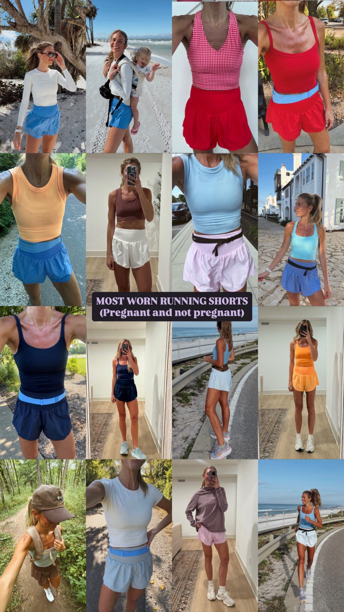 One of my favorite running shorts! I love that I don’t need to size up for the bump because they are PLENTY stretchy 
I wear my usual mediumm



Fp movement 