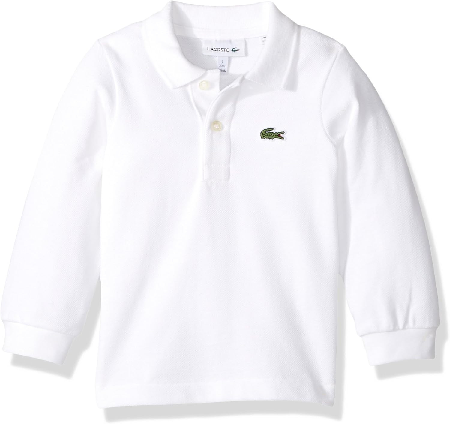 Lacoste Boys' Big Long Sleeve Classic Solid Pique Polo | Amazon (US)