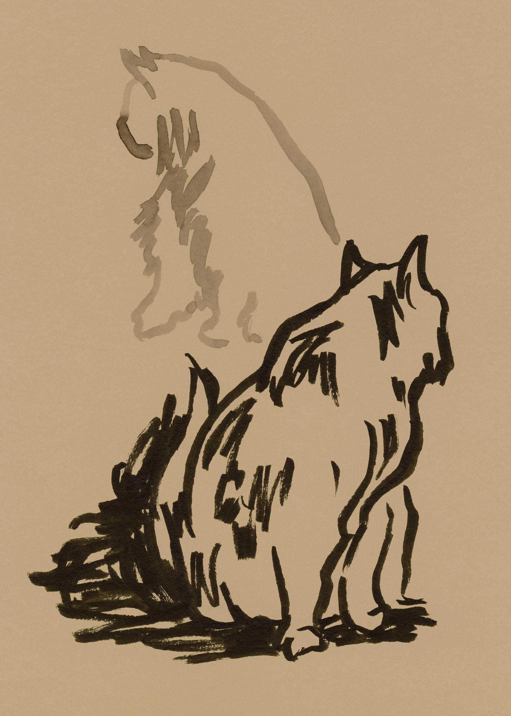 Study of Cat Print | Desenio