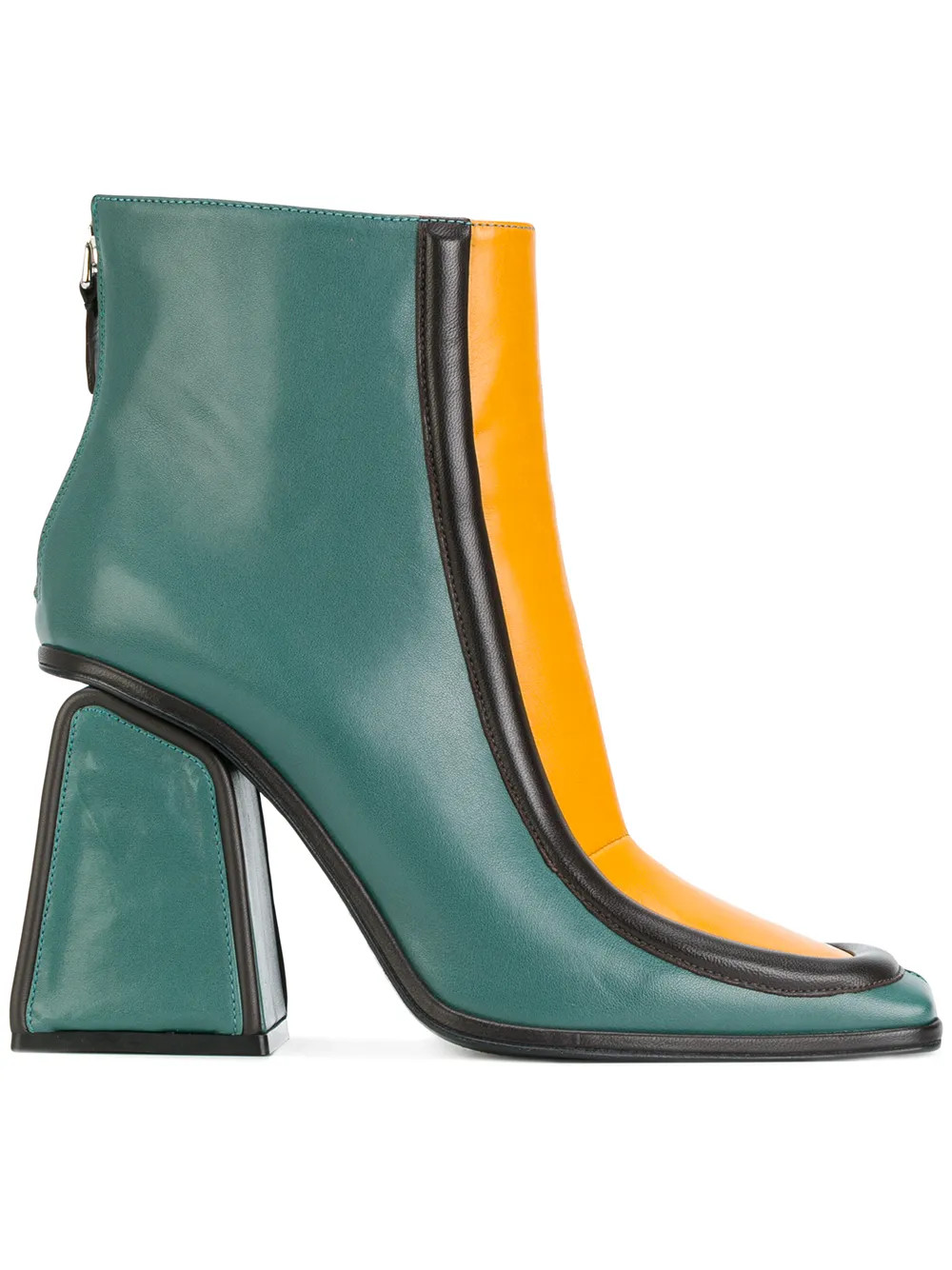 Marni geometric heel ankle boots - Green | FarFetch Global