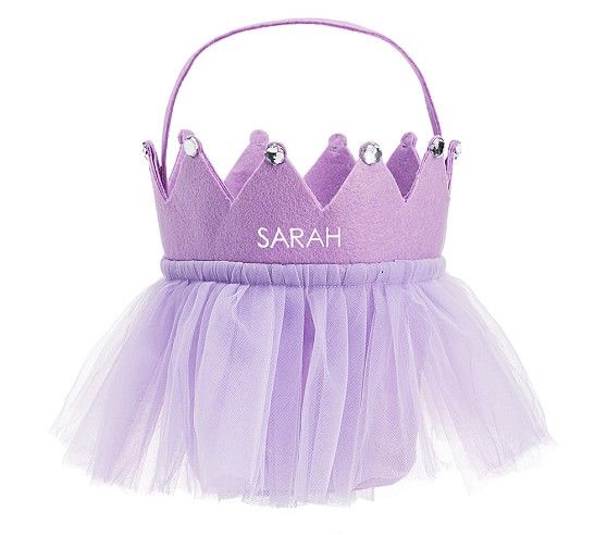 Lavender Tulle Crown Treat Bag | Pottery Barn Kids