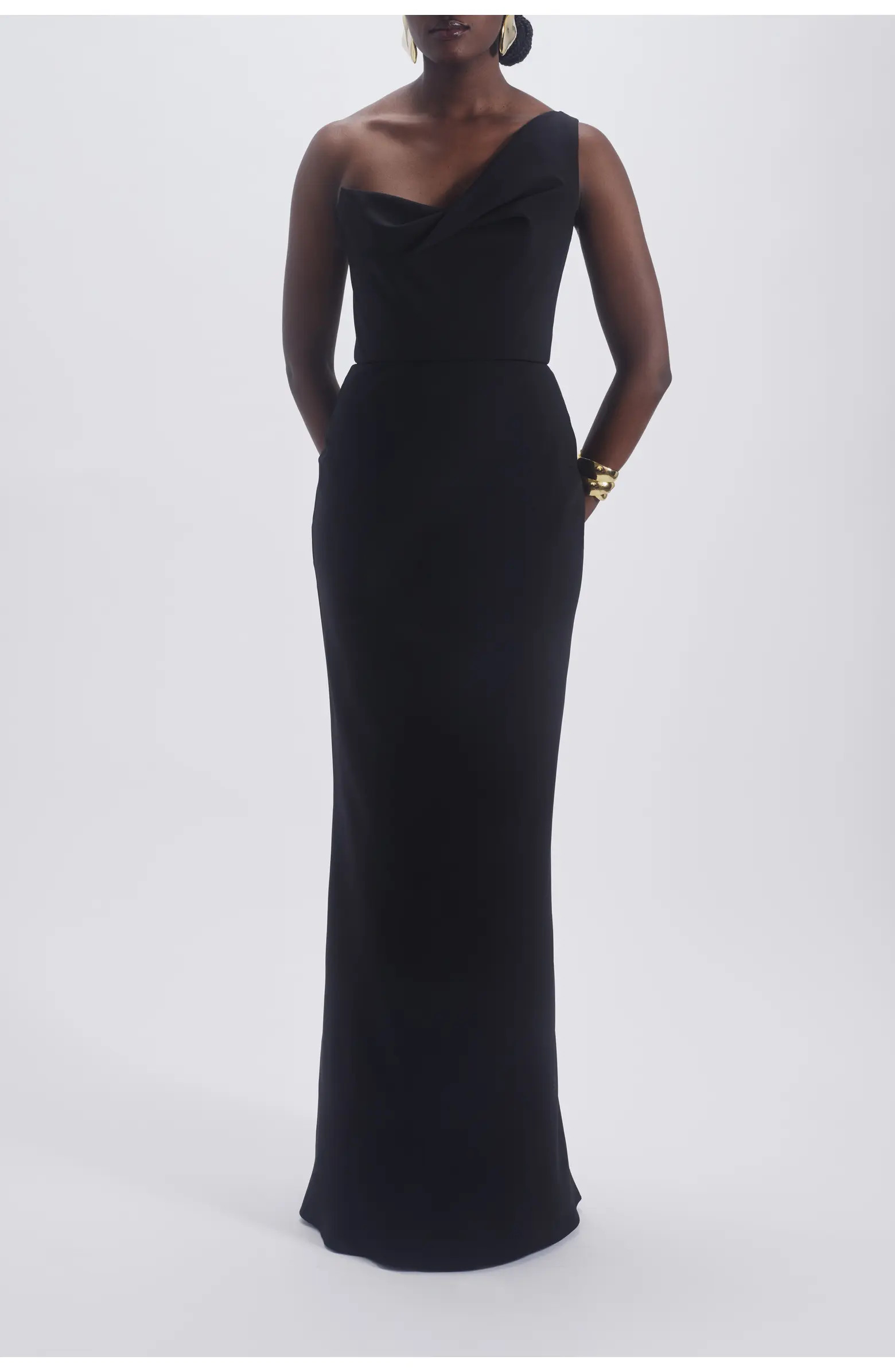 One Shoulder Draped Gown | Nordstrom