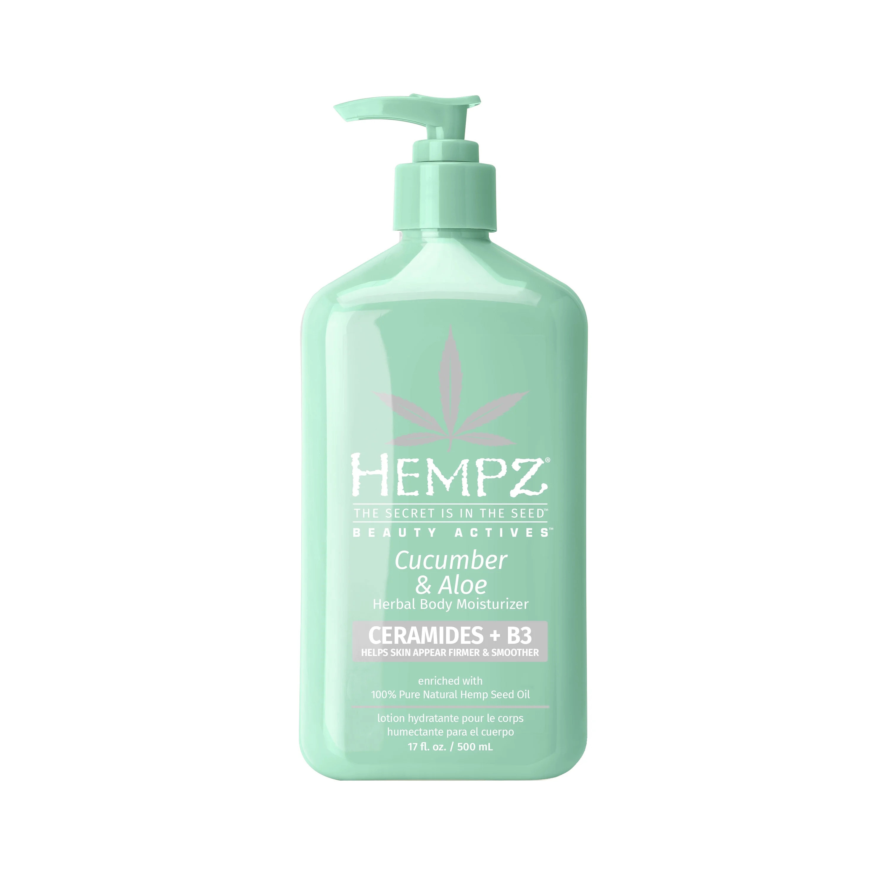 Hempz Loción Pepino y Aloe Vera Diaria Body Moisturizer para Piel Seca, 17 fl oz | Walmart (US)