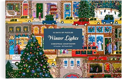 Galison Winter Lights Christmas Countdown – 12 Days of Puzzles Featuring Images of Winter City ... | Amazon (US)
