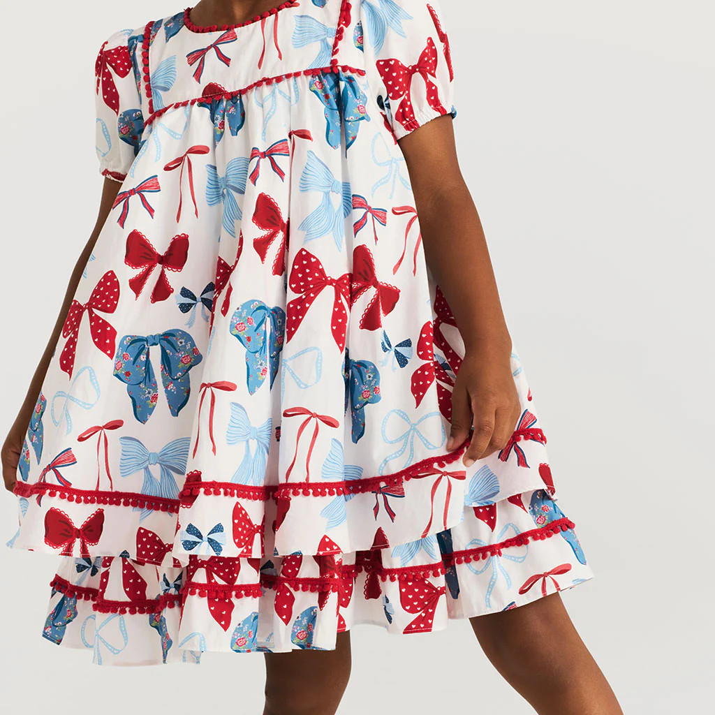 White Flowy Martha Bamboo Challis Babydoll Dress | Posh Peanut\u00ae | Posh Peanut