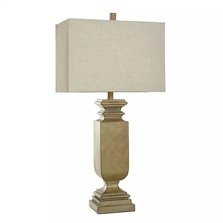 New! Gold Traditional Rectangular Table Lamp | Kirkland's Home