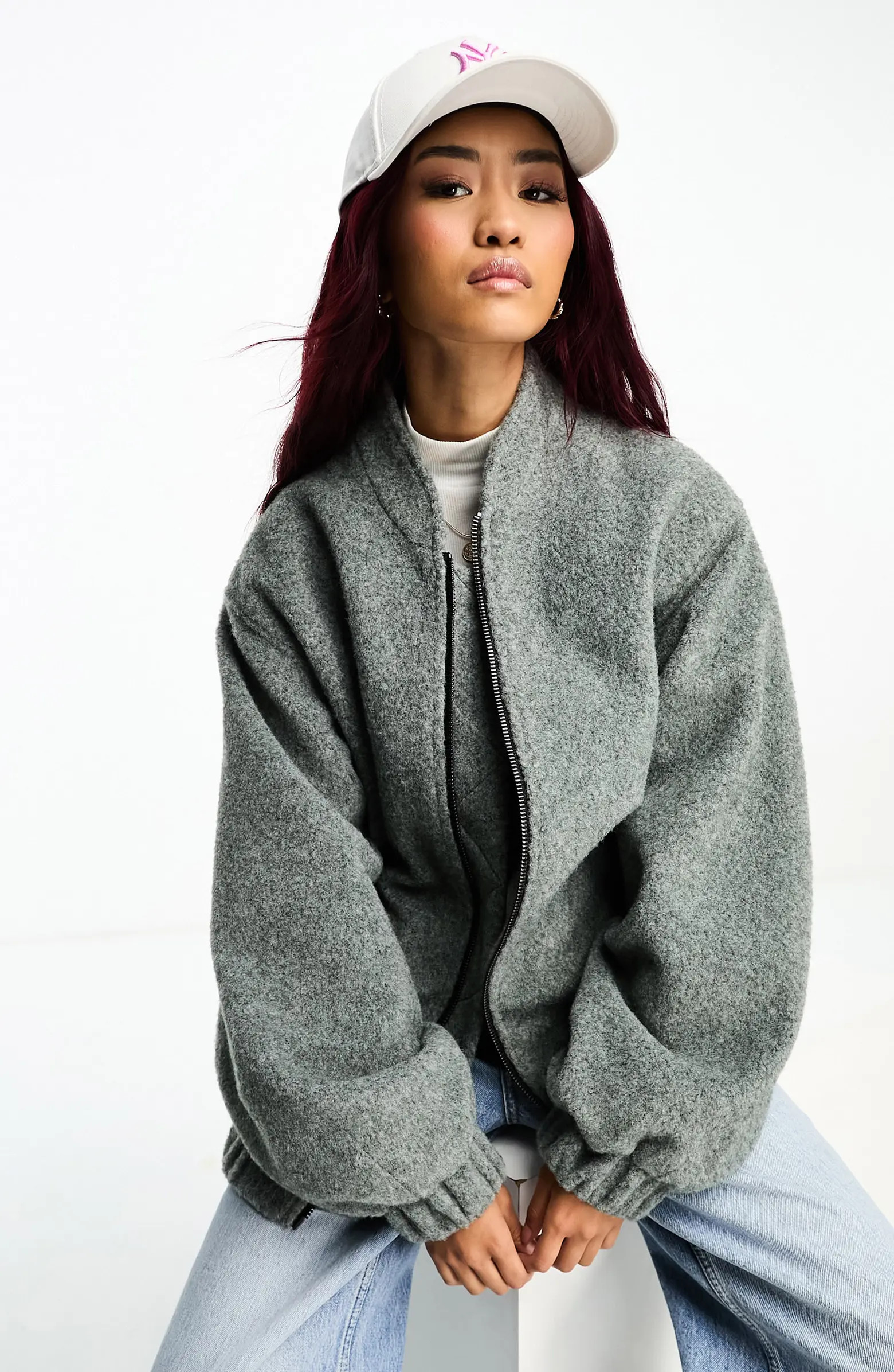 Brushed Oversize Bomber Jacket | Nordstrom