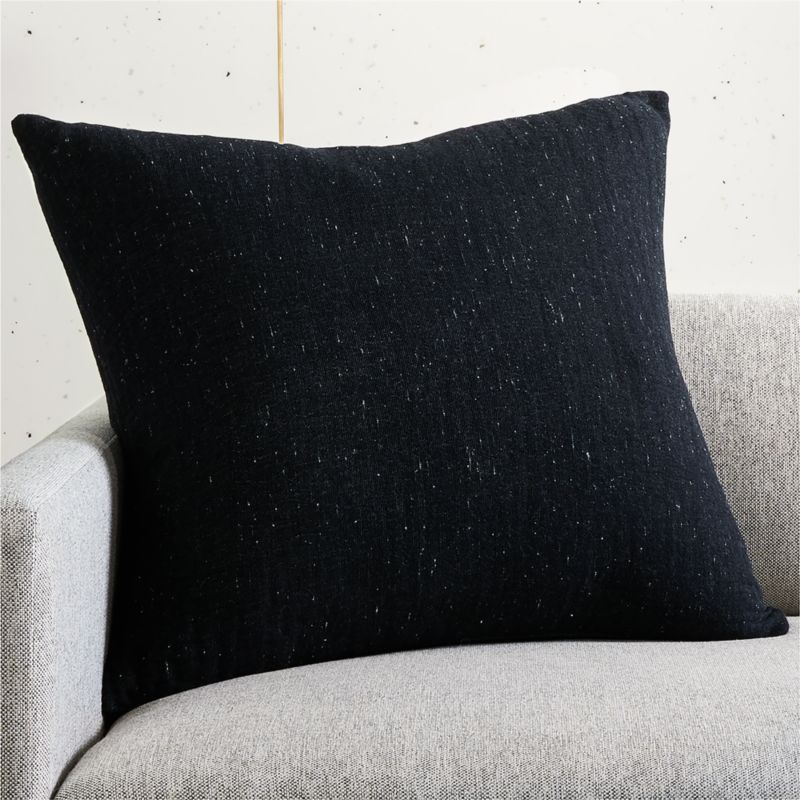 23" Nett Black Modern Throw Pillow with Down-Alternative Insert + Reviews | CB2 | CB2