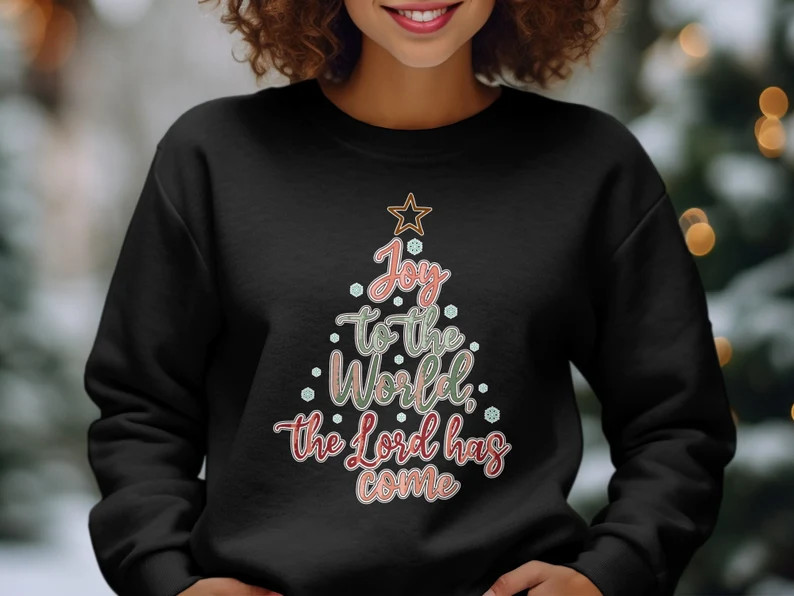 Christian Christmas Sweatshirt, Joy To The World The Lord Has Come, Christmas Religious TShirt, H... | Etsy (US)