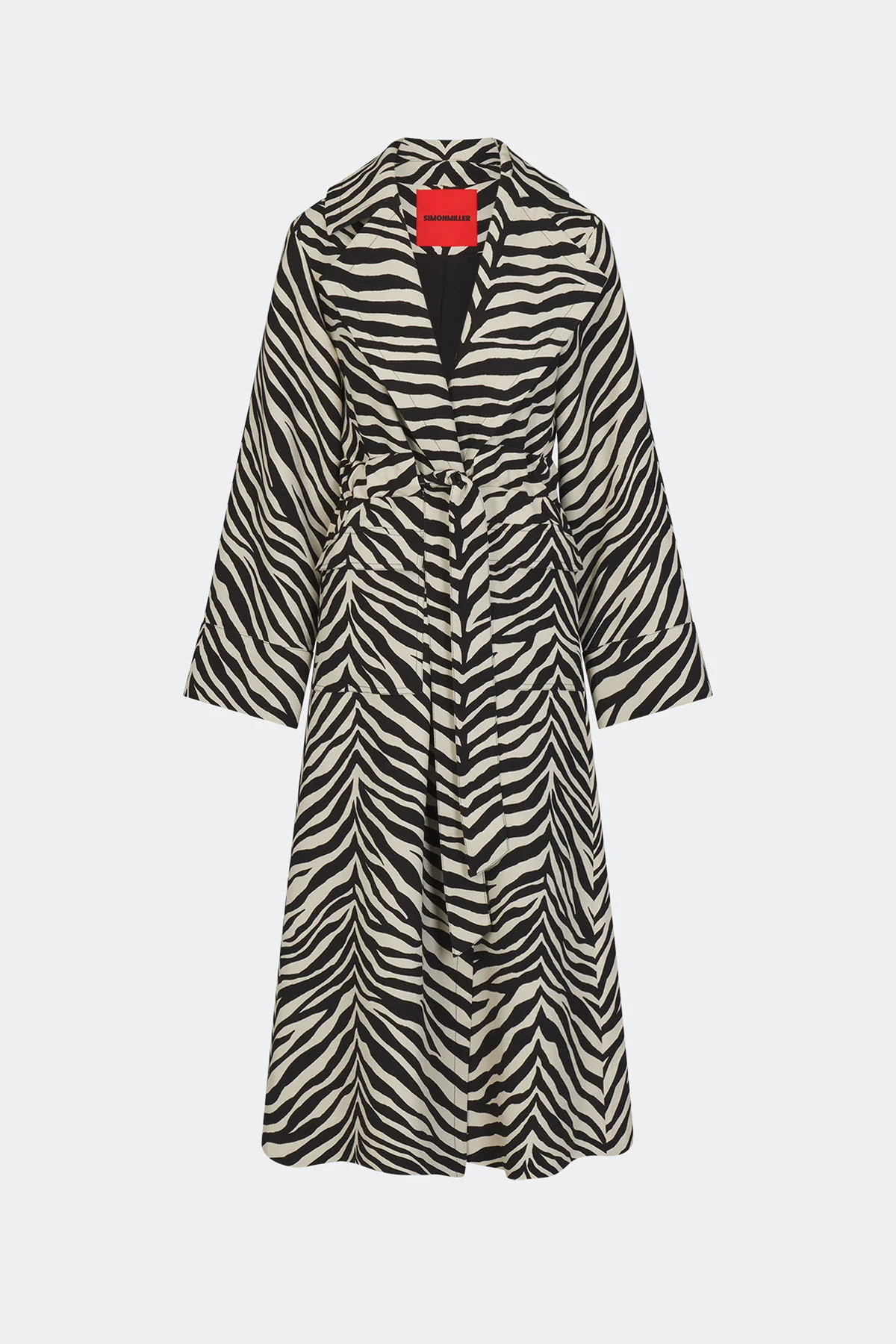 Djinn Crepe Robe Coat In Zebra Print | Simon Miller