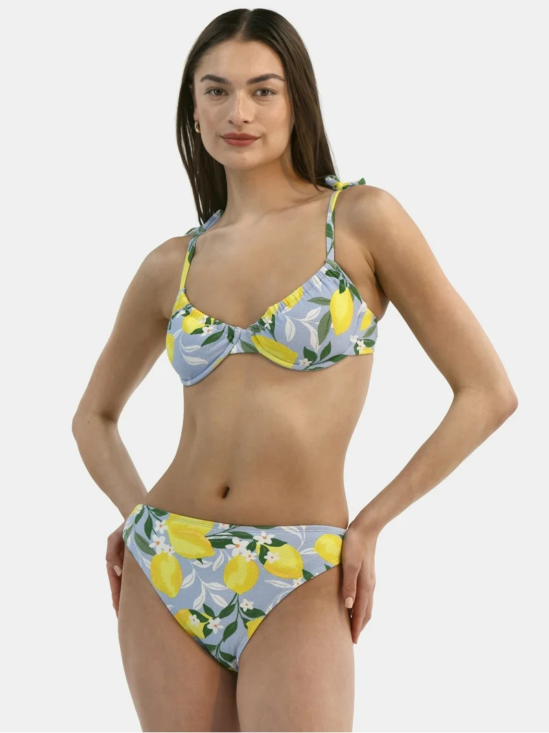 Time and True Women's and Women's Plus Pique Underwire Bikini Top, Sizes XS-3X | Walmart (US)