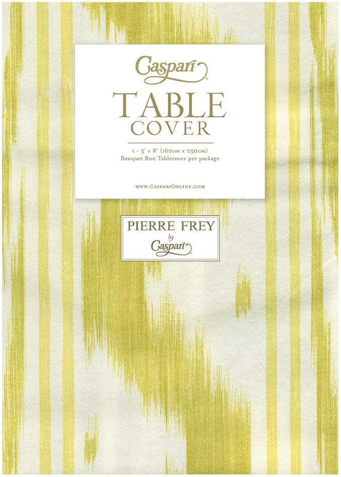 Caspari Toile De Nantes Yellow Paper Linen Table Cover – 96" x 60" Rectangular Disposable Table... | Amazon (US)