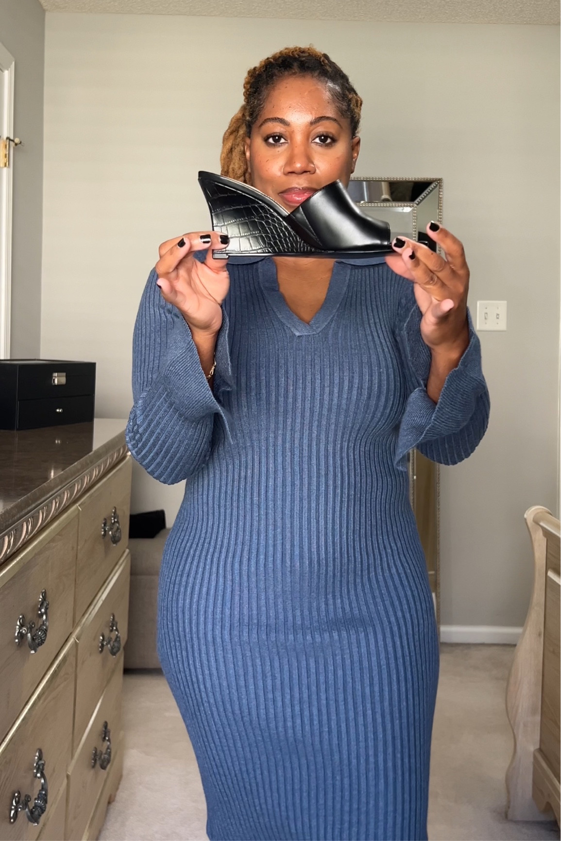 This long ribbed dress is perfect for fall. For. Nine West shoes was perfectly fitting for my date night. Pair the dress with the shoes to complete an outfit. Dress size: medium Shoe: 8 

#LTKxPrime #LTKstyletip #LTKshoecrush