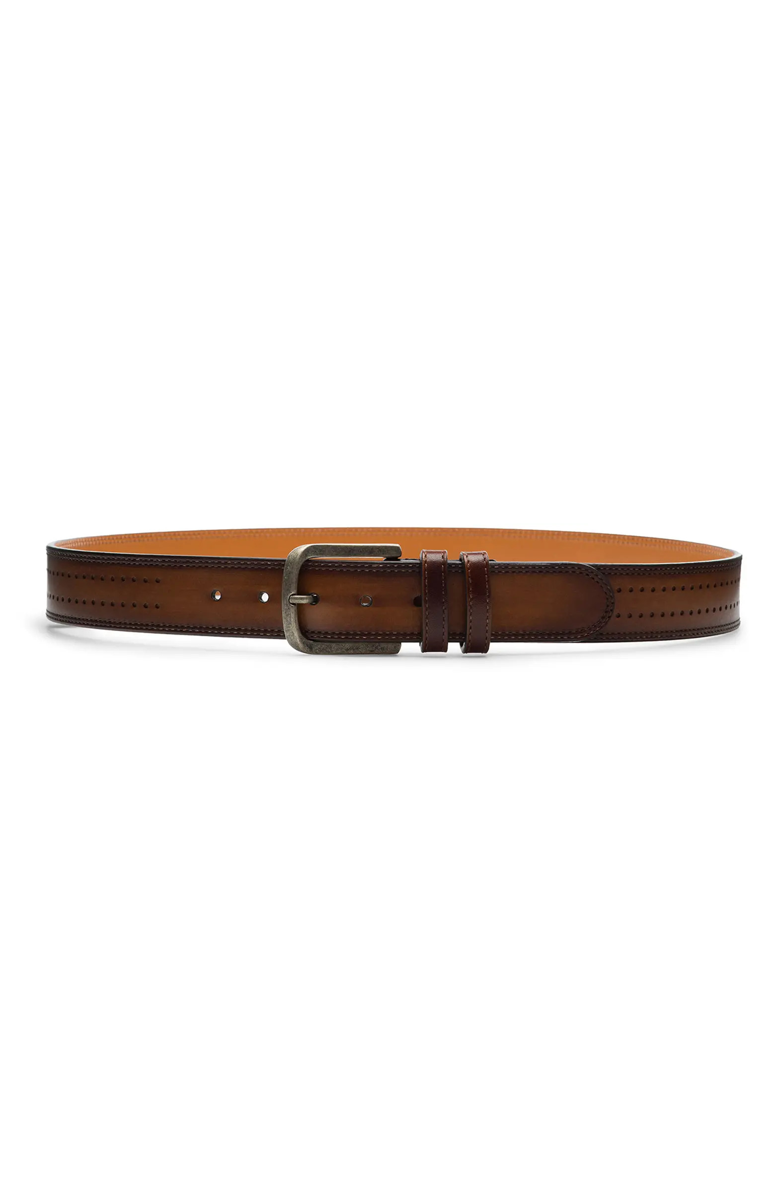 Magnanni Wayne Perforated Leather Belt | Nordstrom | Nordstrom