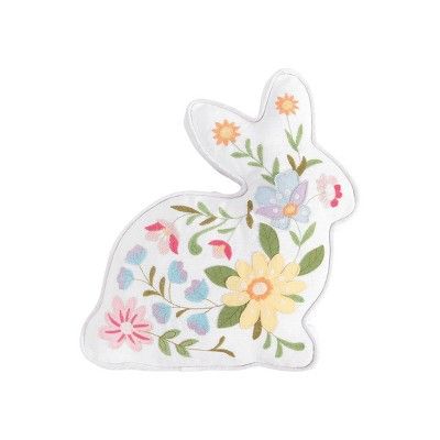 C&F Home 14" Floral Easter Bunny Spring Shaped Throw Pillow | Target
