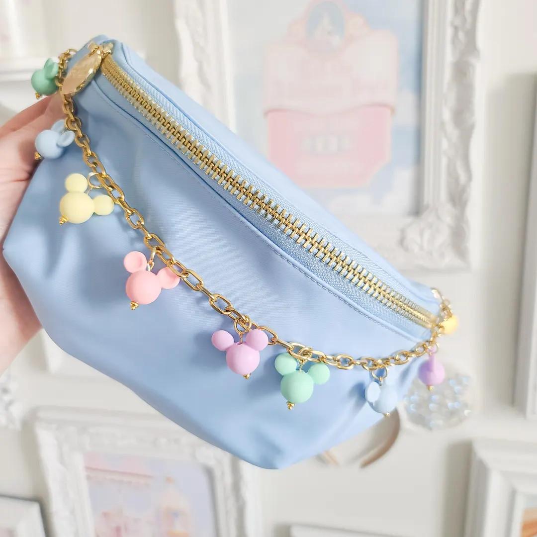 Pastel Mouse Bag Charm | Enchanted Castle & Sparkling Crystal Beads | Women Handbag Charms, Bag A... | Etsy (US)