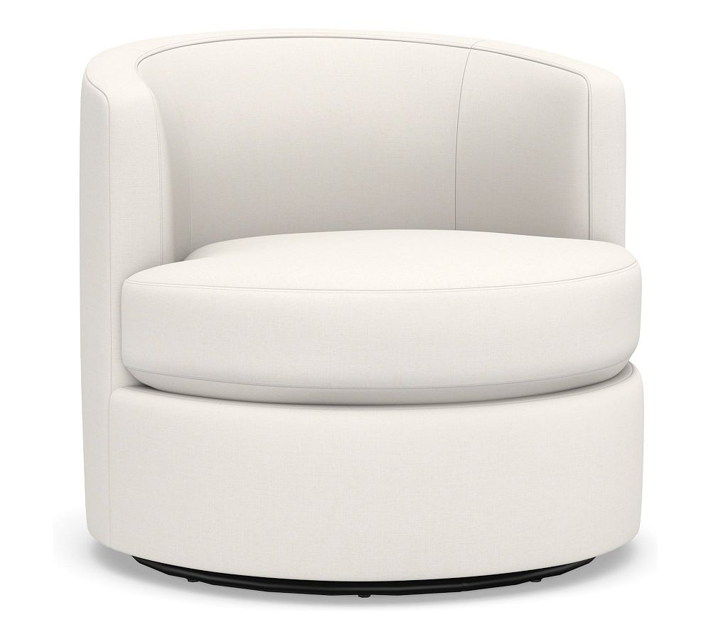 Balboa Upholstered Swivel Armchair | Pottery Barn (US)