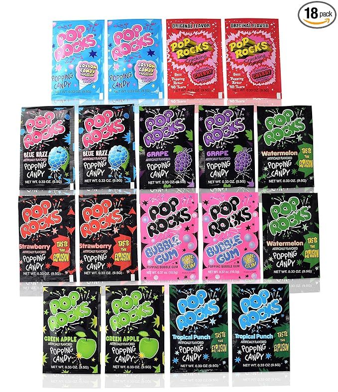 Pop Rocks Pack - 9-Flavor Variety-18 Piece | Amazon (US)