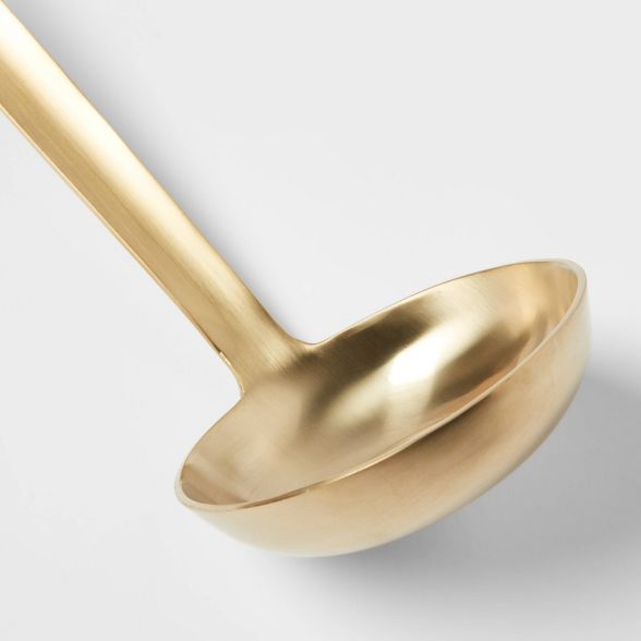 Stainless Steel Brass Finish Spoon Ladle - Threshold™ | Target